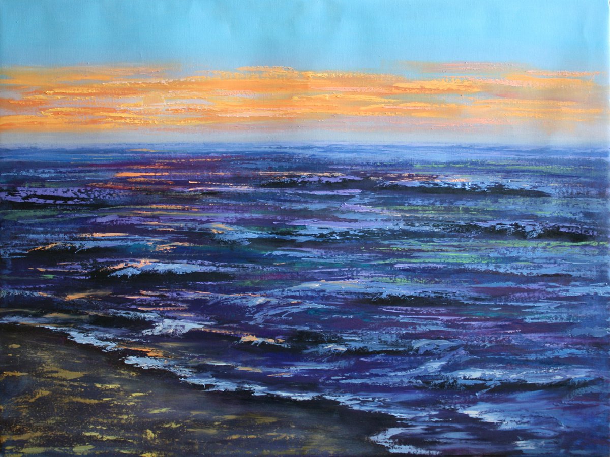 Expressive Oil Painting , Sea I By Salana Art / Svetlana Samovarova, 31 X 24, Artwork For Sale On Artfinder