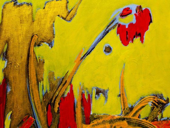 Composition with Red, Gold and Yellow.