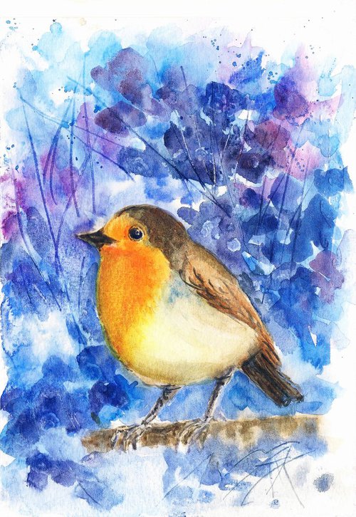 A Lonely Robin Bird by Asha Shenoy
