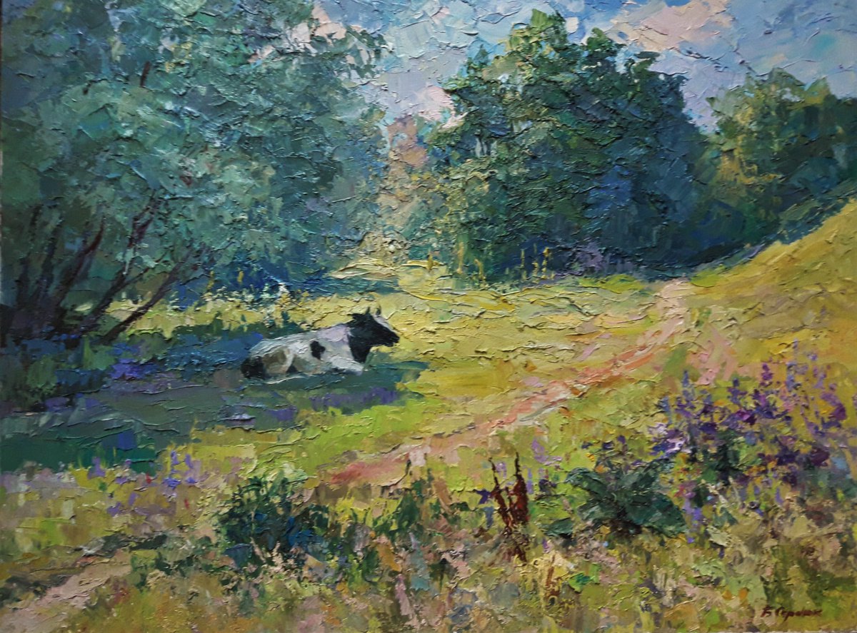 Oil painting In the shadow by Boris Serdyuk