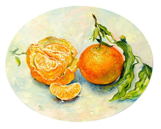 Clementine. Oval canvas