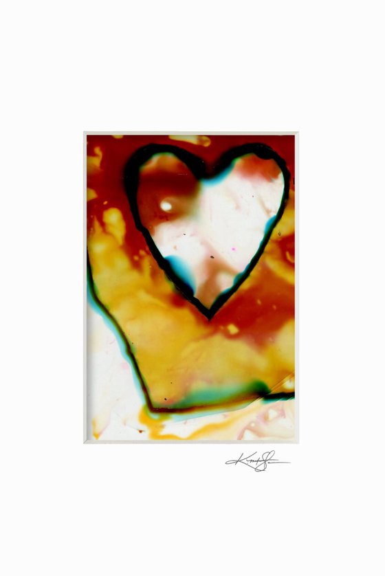 Heart Collection 17 - 3 Small Matted paintings by Kathy Morton Stanion