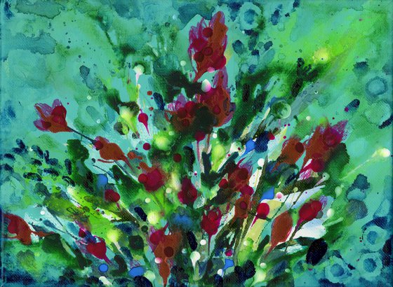 A Joyous Song - Flower Painting  by Kathy Morton Stanion