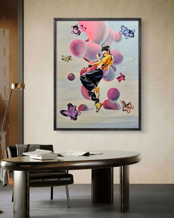 Tiktok Girl Dancing - Right part of diptych