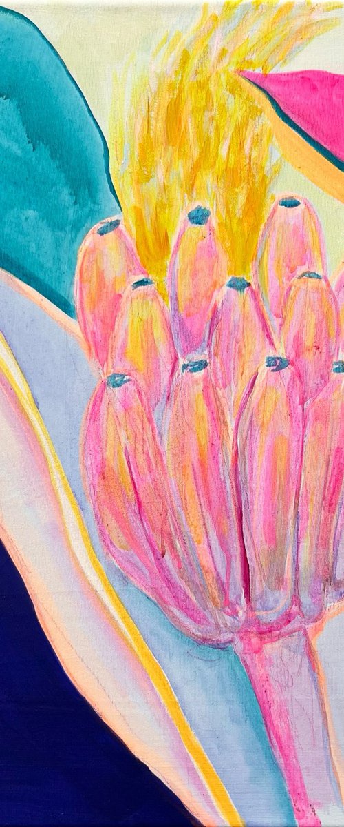 Pink Neon Banana Study by Kathryn Sillince