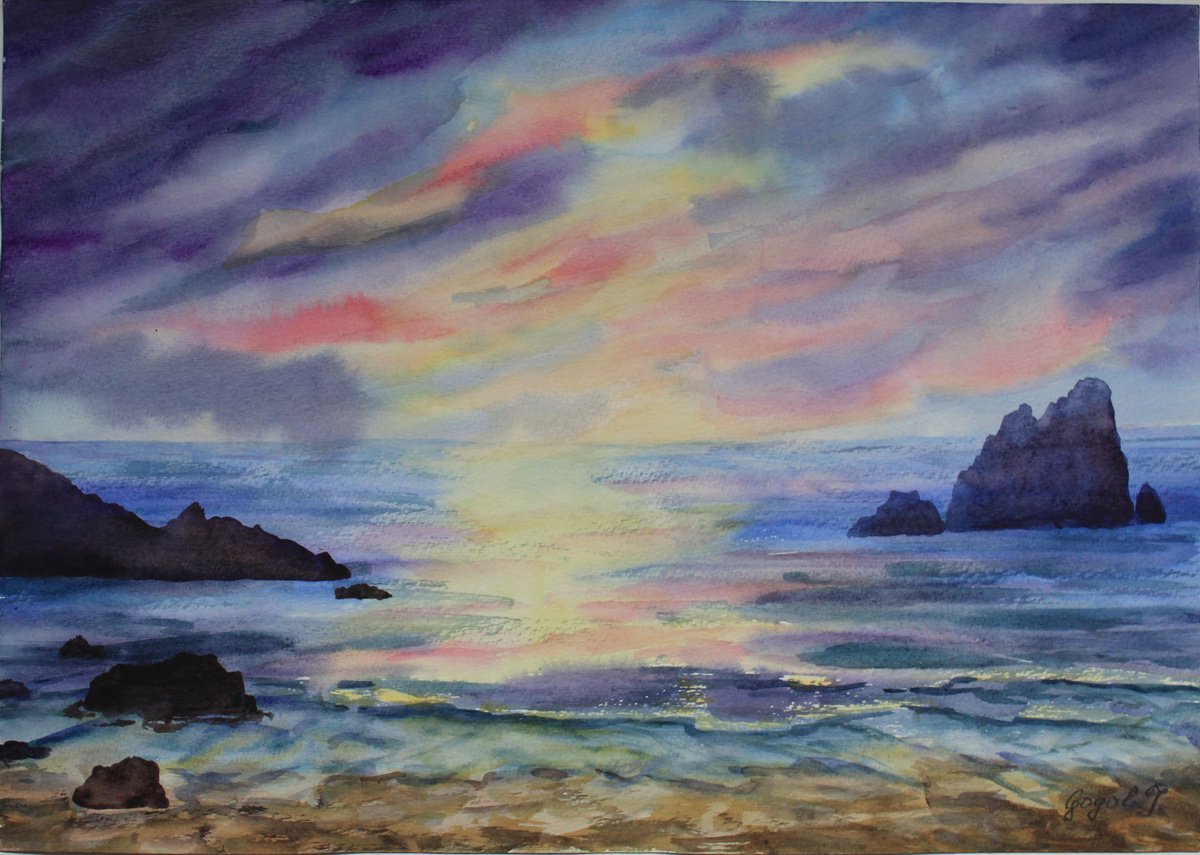 Sea sunset by Julia Gogol