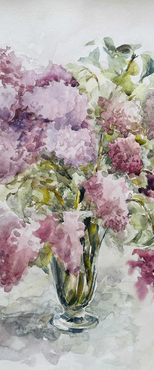 Lilac 19,7x25,6 in by Elena Klyan