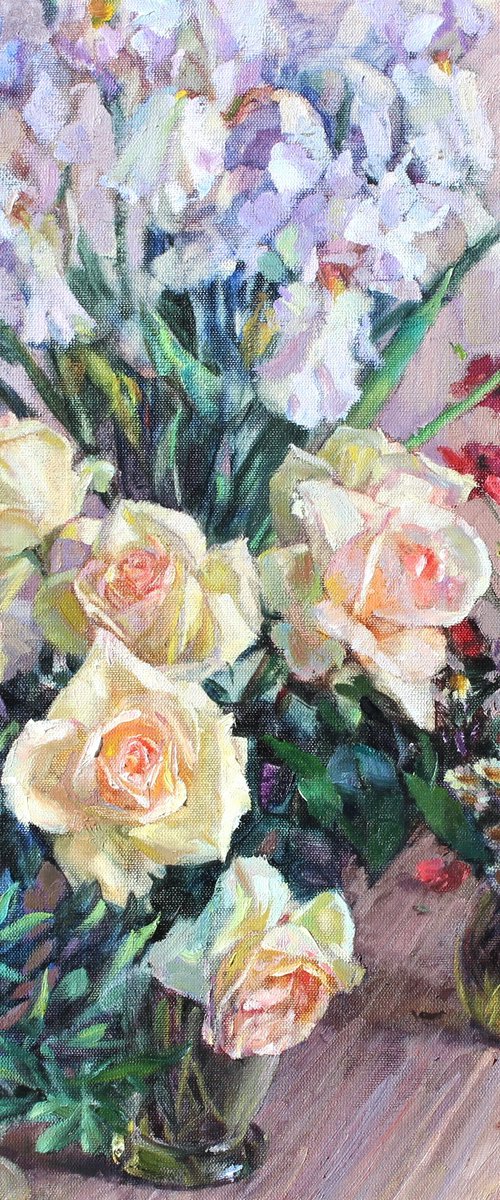 Still life with spring flowers by Volodymyr Tarabanov