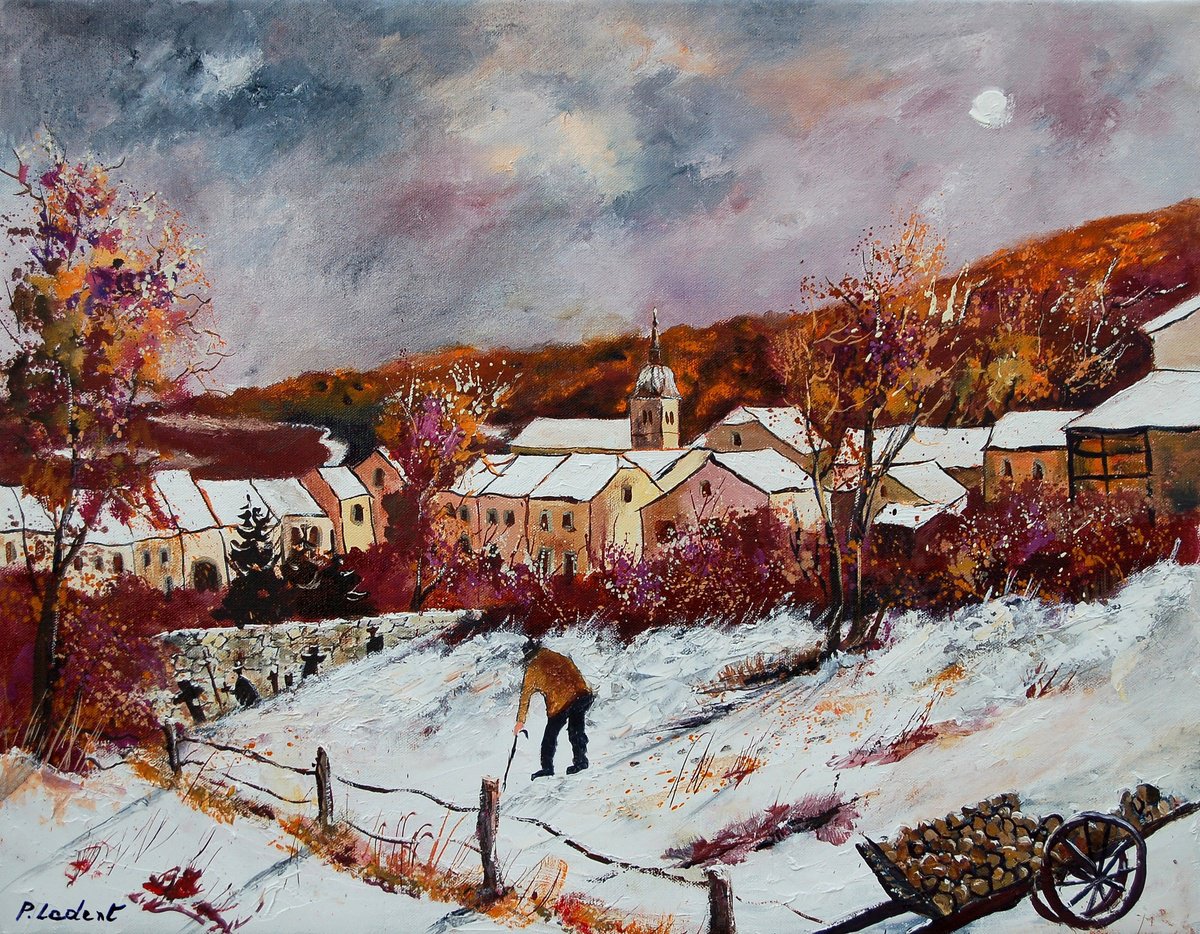 A village in my countryside in winter by Pol Henry Ledent