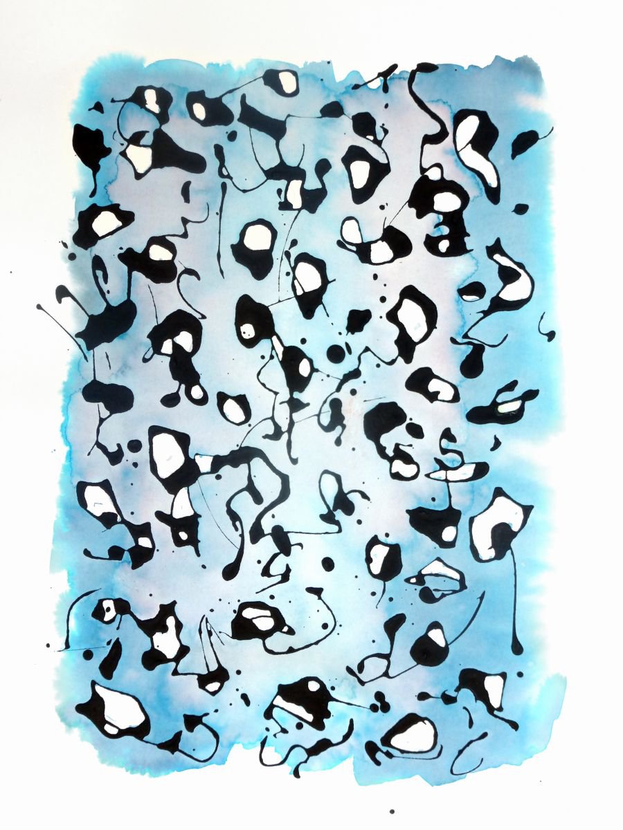 Organic Abstract Drawing By John Sharp, 10 X 13, All Sorts, Original Artwork