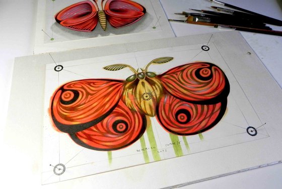 red moth