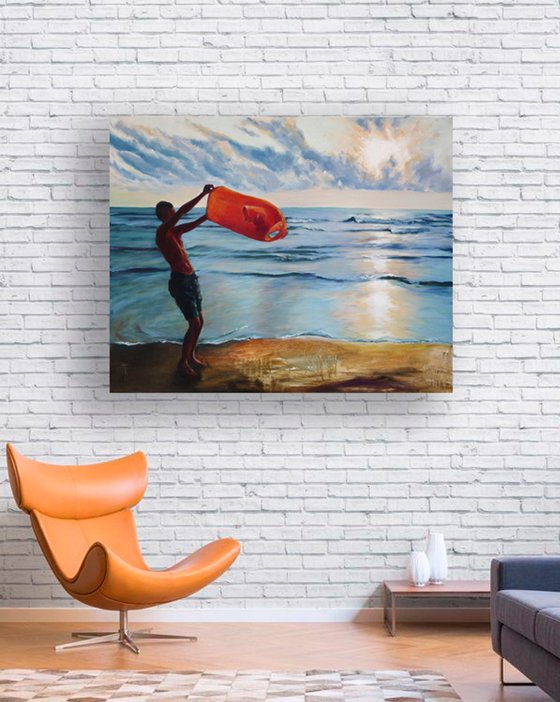 A boy and the sea