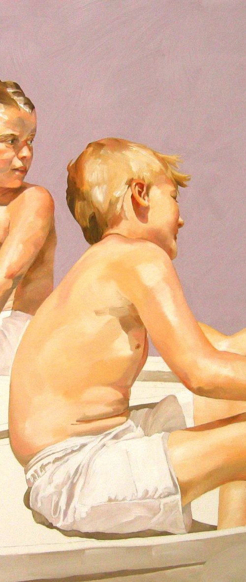 Waiting for the Rainbow, 40x40 inches LARGE 100x100 cm by Valery Koroshilov