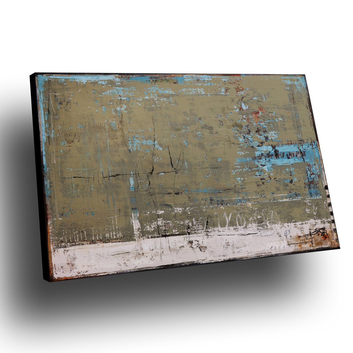 Organic Abstract Acrylic Painting By Inez Froehlich, 47 X 31, Autumn Rain, Original Artwork