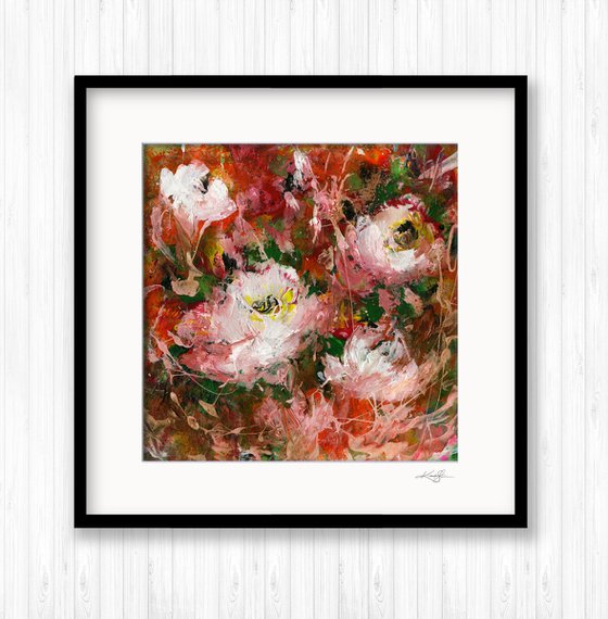 Floral Delight 47 - Textured Floral Abstract Painting by Kathy Morton Stanion