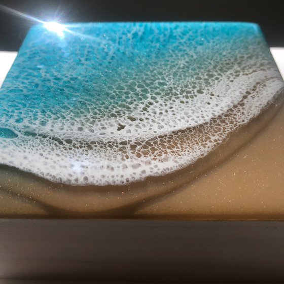 White Sand Beach #40 Miniature Painting Gift idea