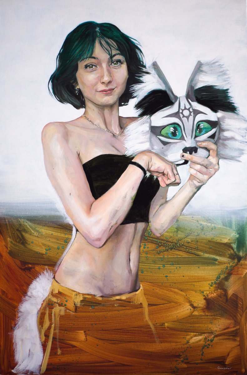 Photorealistic Portrait Oil Painting By Oleksii Gnievyshev, 31 X 47", Reverie, Original Artwork