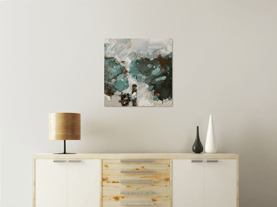 Winter: Young Woman with Dogs