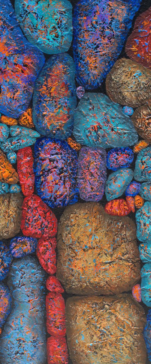 Fancy Rocks Blue by Nancy Eckels