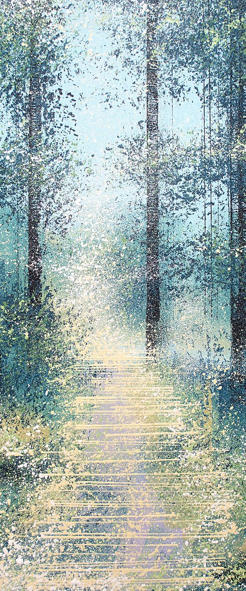 Misty Forest Trees 3 by Marc Todd