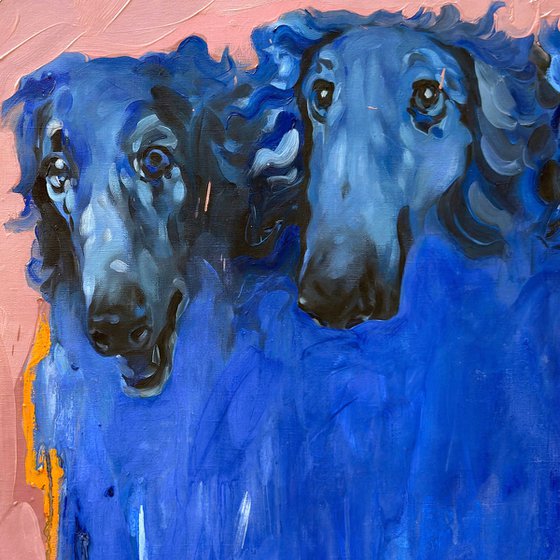 Three Blue Dogs