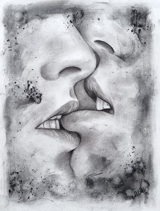 Lovers kissing I