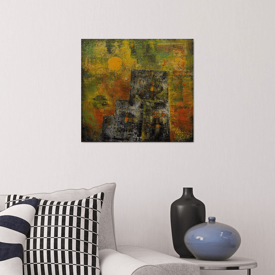 House at the End of the World - Abstract Painting