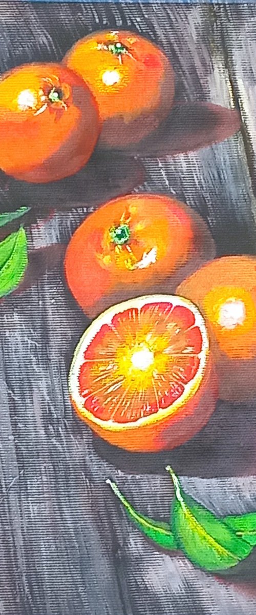 Vibrant Oranges on Midnight by Liubov Samoilova