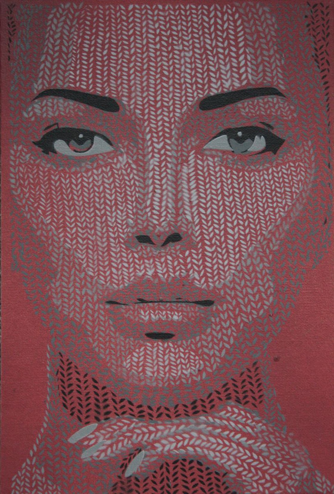 Knitted woman Spray paint painting by BIZZY | Artfinder