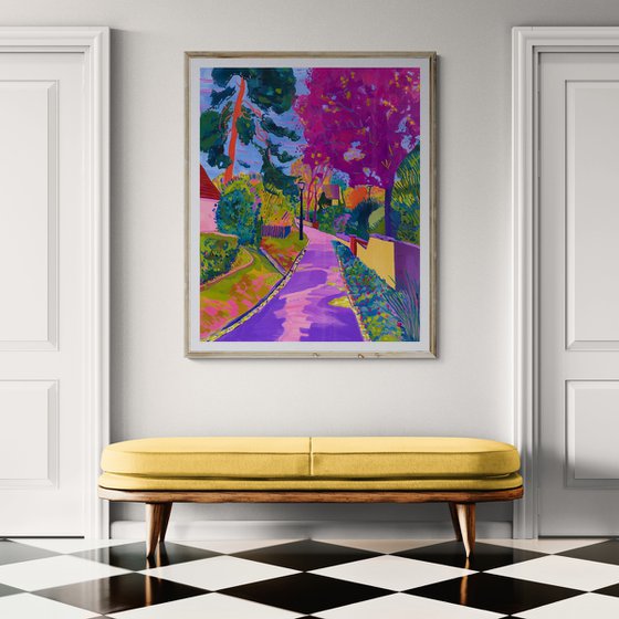 Road with Blossoming Trees