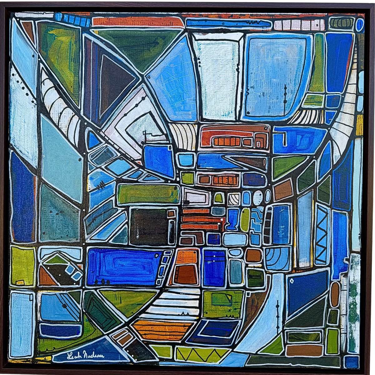 Retro Current By Leah Nadeau, 25 X 25, Artwork For Sale On Artfinder