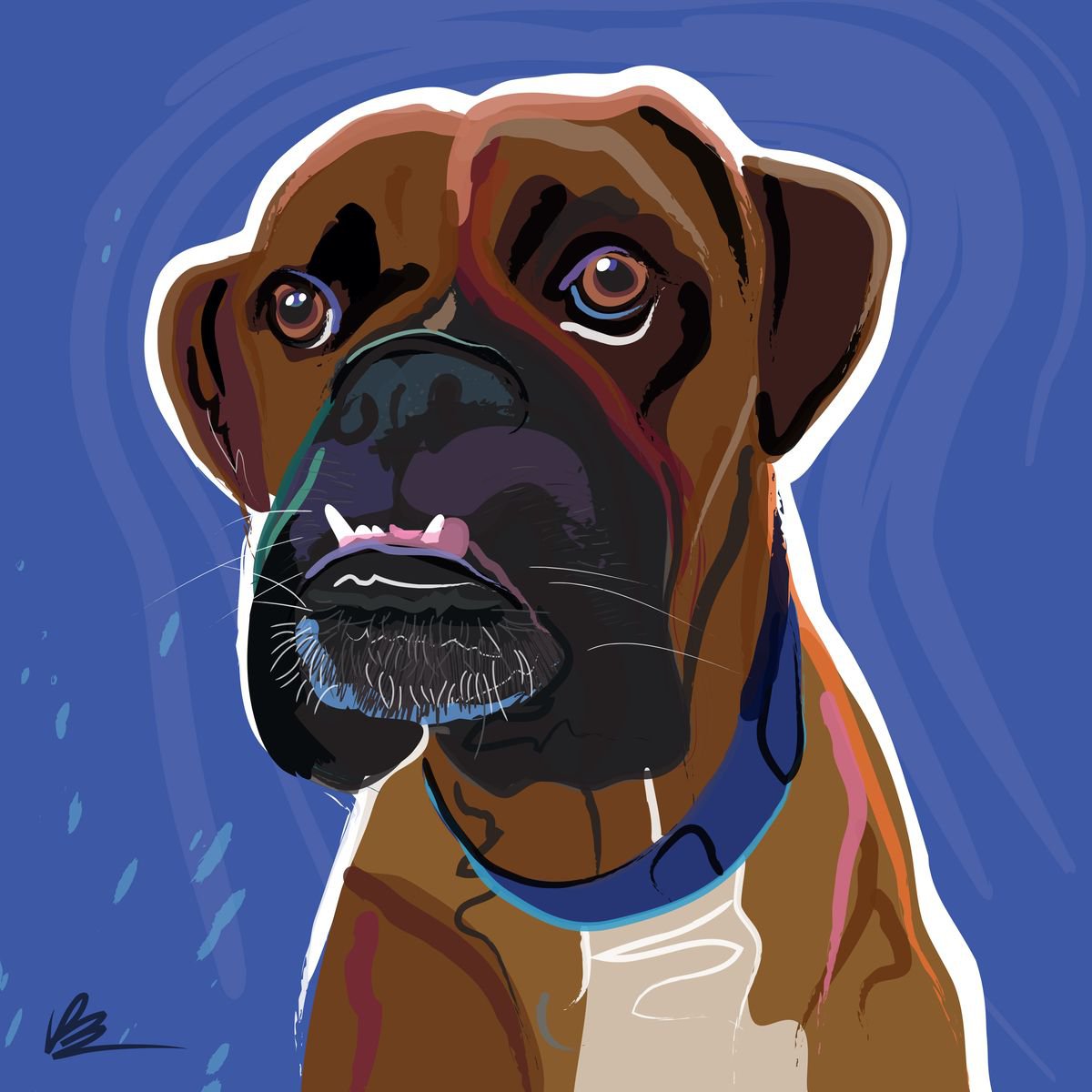 Boxer Dog by Katie Bell