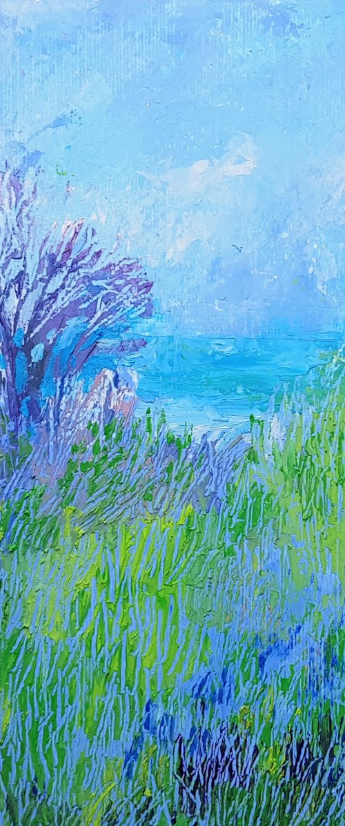 Spring sea | Glade with blue flowers. by Mariana Briukhanova