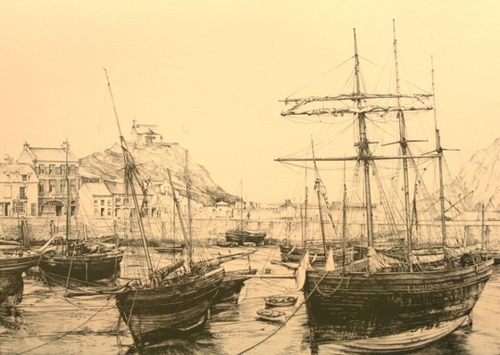 ILFRACOMBE, THE HARBOUR  (£95 L.ed PRINT)