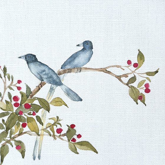 Set of 2 Birds on a Branch