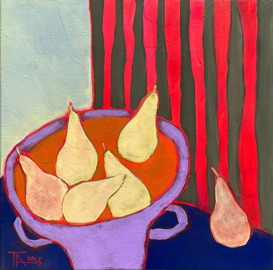 Still life with pears.