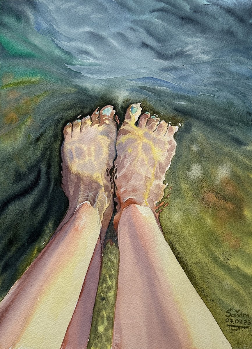 Photorealistic Watercolour , Memories Of Peacetime By Oleksandra Padushyna, 11 X 15, Artwork For Sale On Artfinder