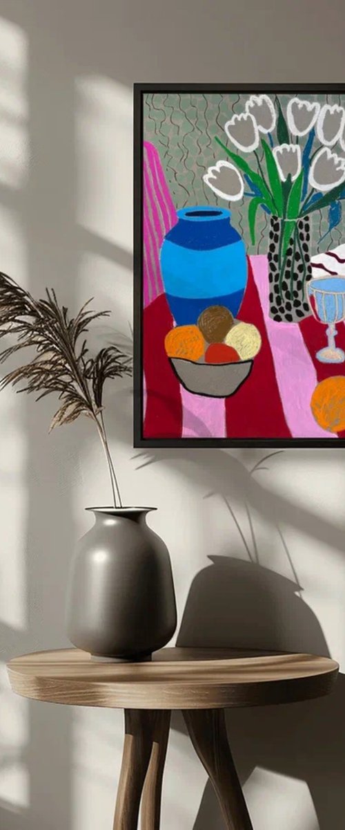 Tulips at the Quiet Table by Sasha Robinson