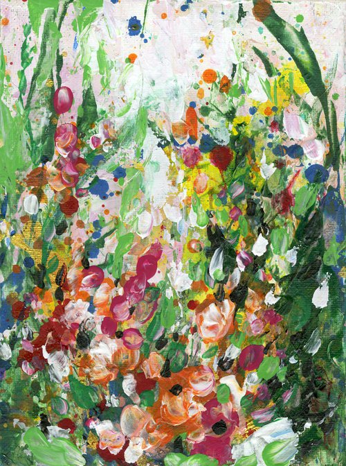 Garden Of Enchantment 4 - Floral Landscape Painting by Kathy Morton Stanion by Kathy Morton Stanion