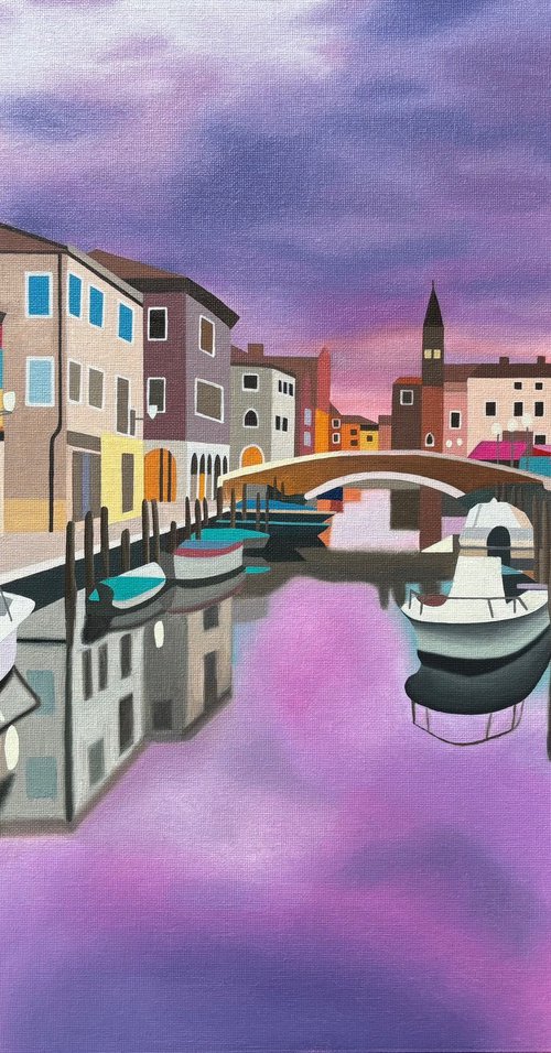 Sunset In Venice by Jill Ann Harper