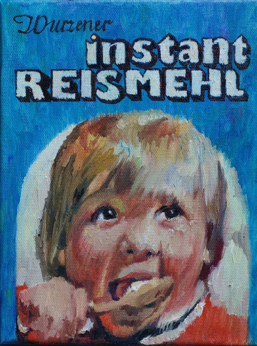 Impressionistic Portrait Oil Painting By Marina Skepner, 7 X 9", Instant Reismehl, Original Artwork