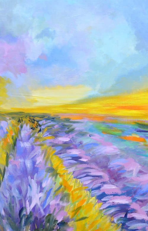 Lavender Blooms by Lesley Blackburn