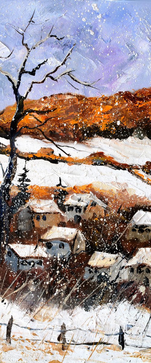 It is snowing on my countryside by Pol Henry Ledent