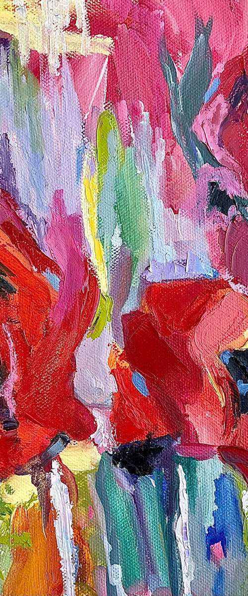 Scarlet Poppy Soiree by Olga McNamara BiennaleArtist