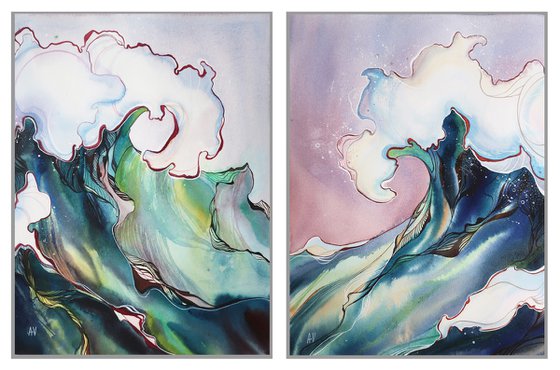 Waves. Diptych