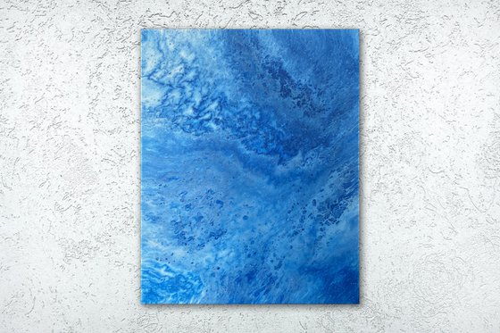 "Sky Splitting" - FREE USA SHIPPING - Original Abstract PMS Fluid Acrylic Painting - 16 x 20 inches