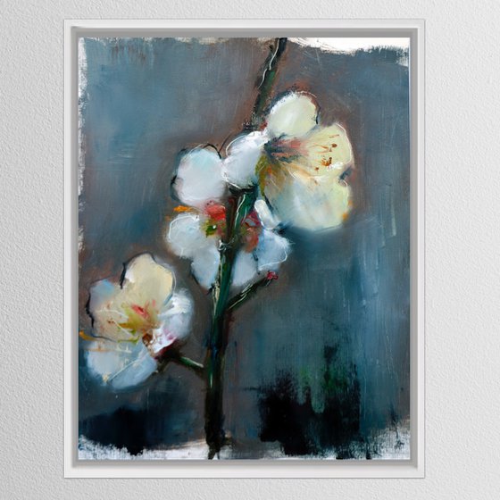 Cherry Blossom Delight- Original Oil Painting on Paper - Fine Art Floral Decor Botanical Artwork for Your Home