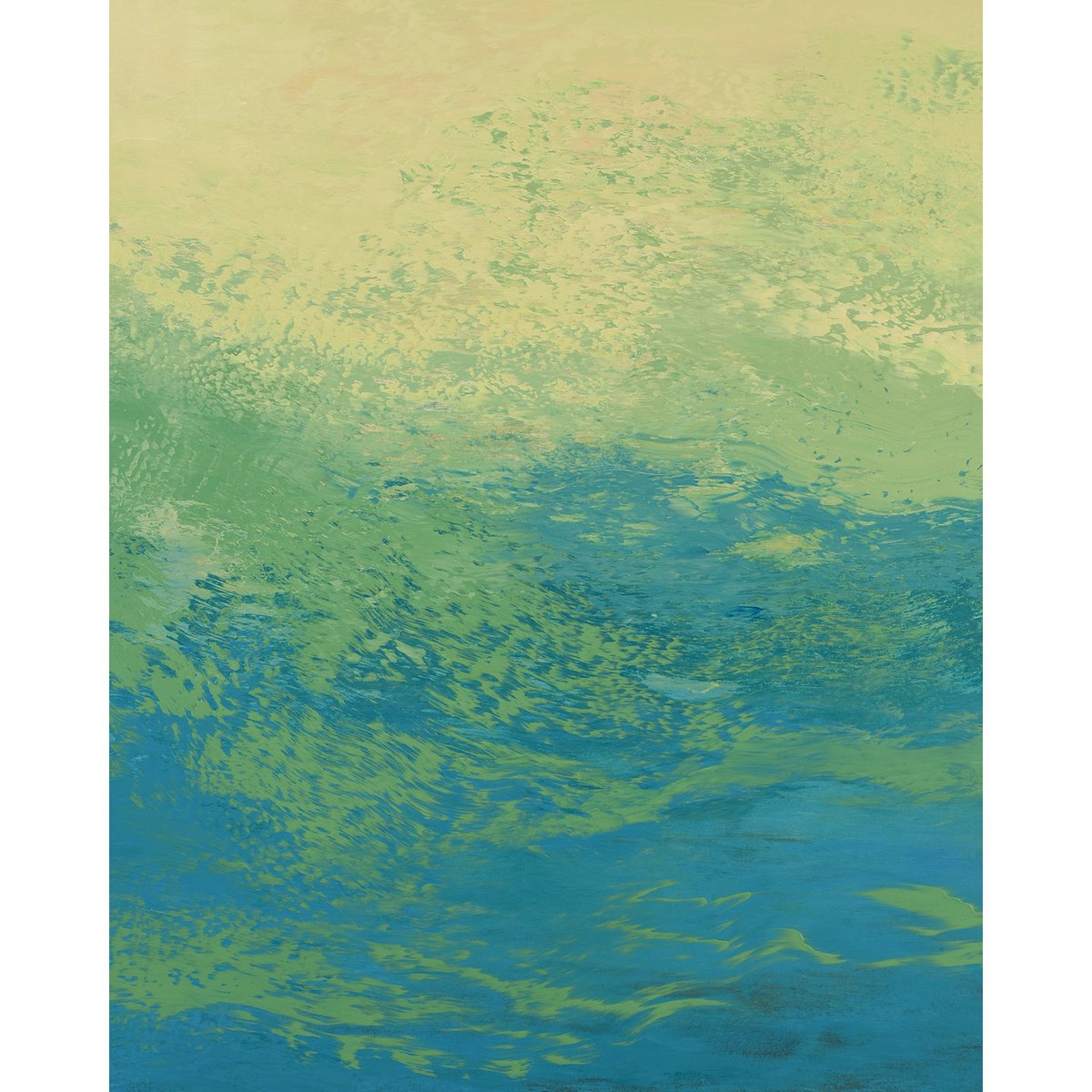 Expressive Abstract Acrylic Painting By Suzanne Vaughan, 24 X 30", Color Flow - Color Field, Original Artwork