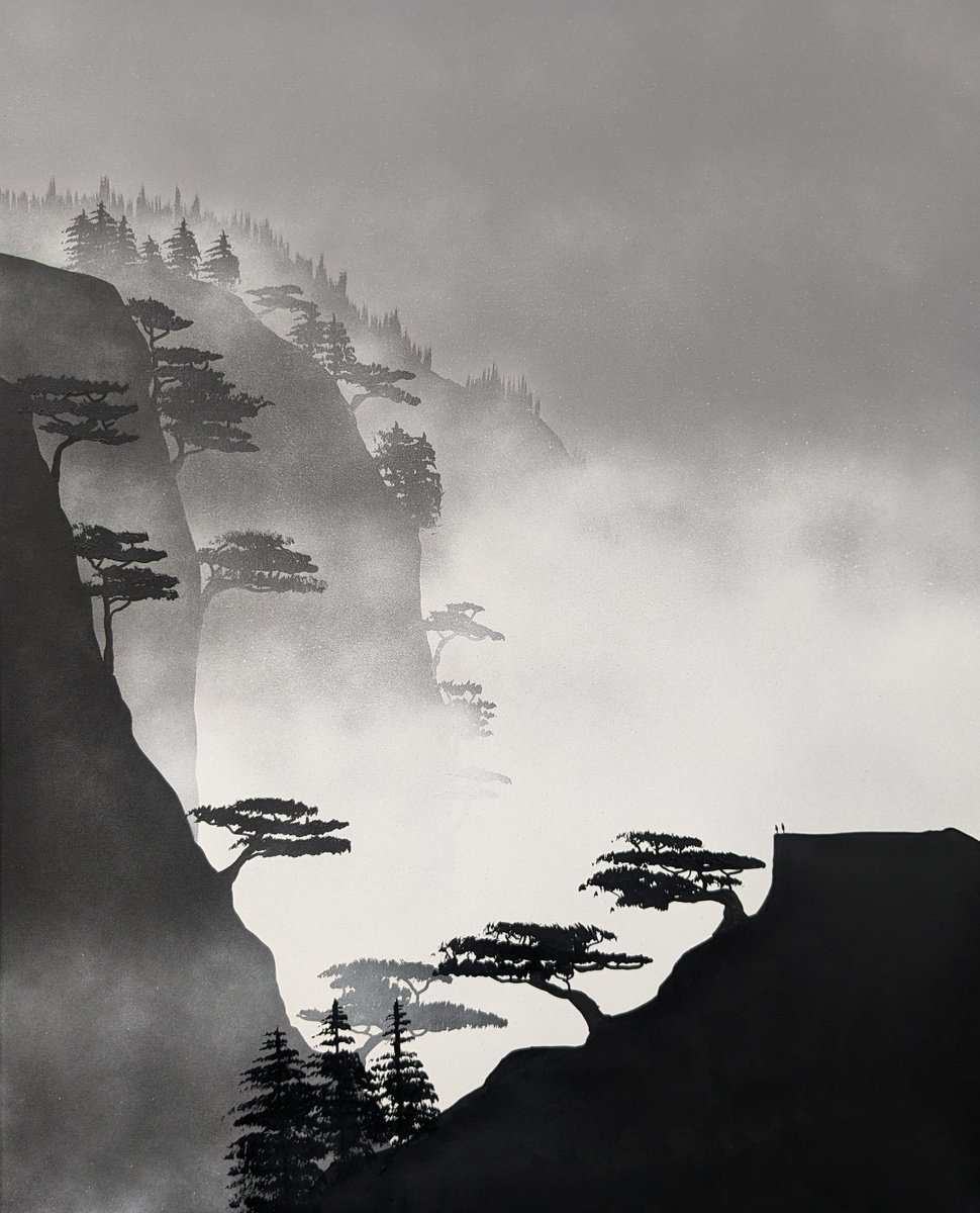 Landscape Acrylic Painting By Robert Owen Bloomfield, 26 X 32", Bal??u 16, Original Artwork