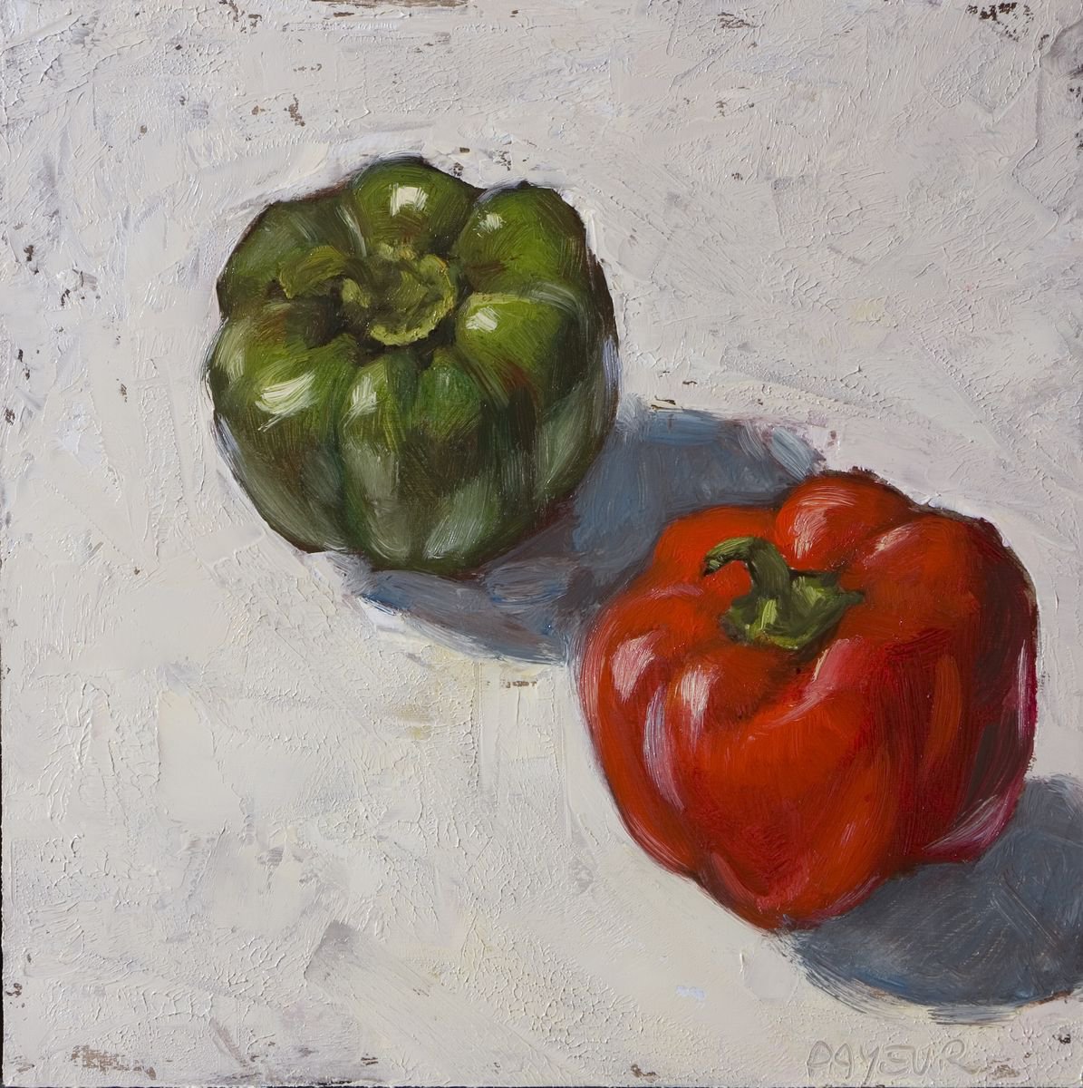 red aand green peppers by Olivier Payeur